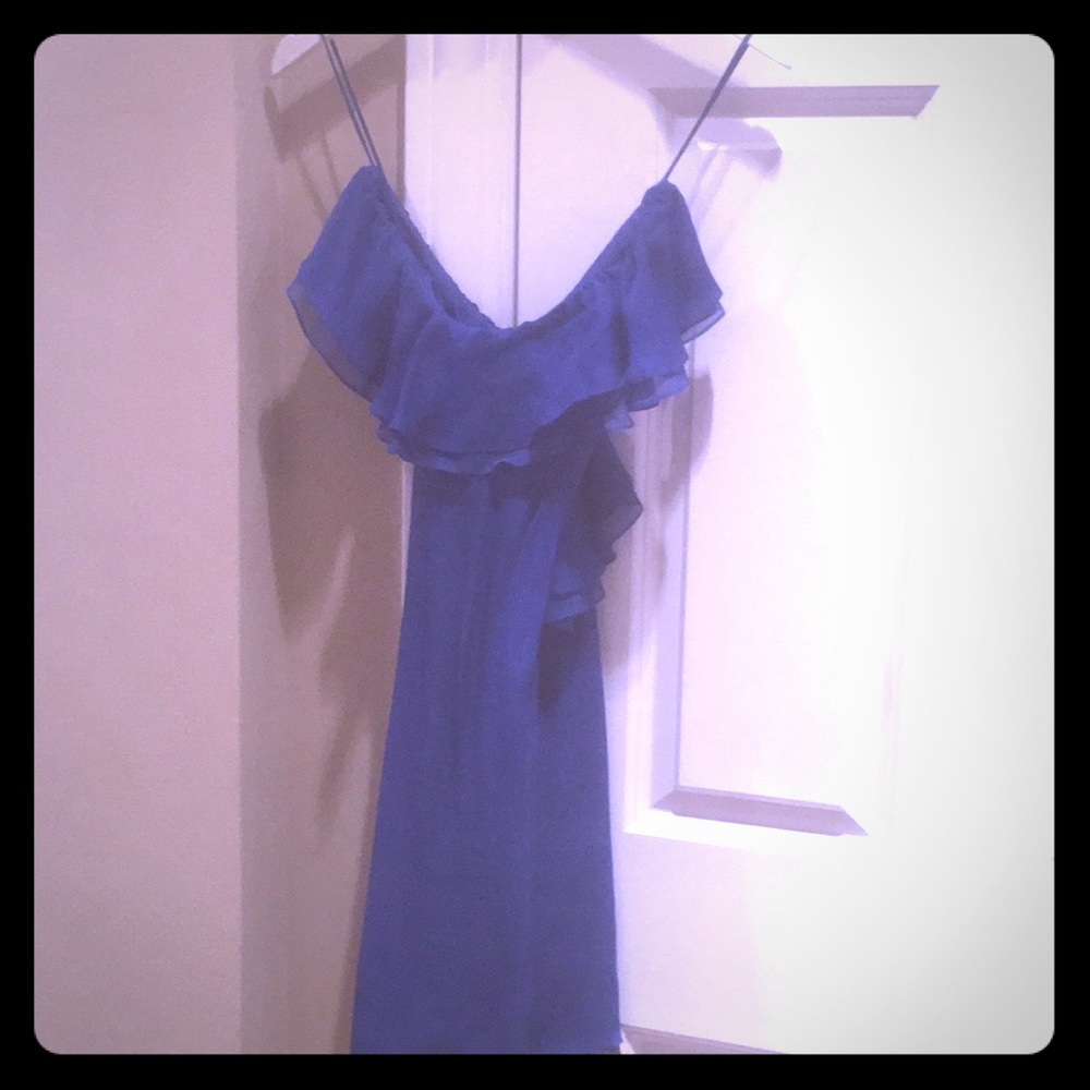 Sexy Royal Blue Silk Dress!
